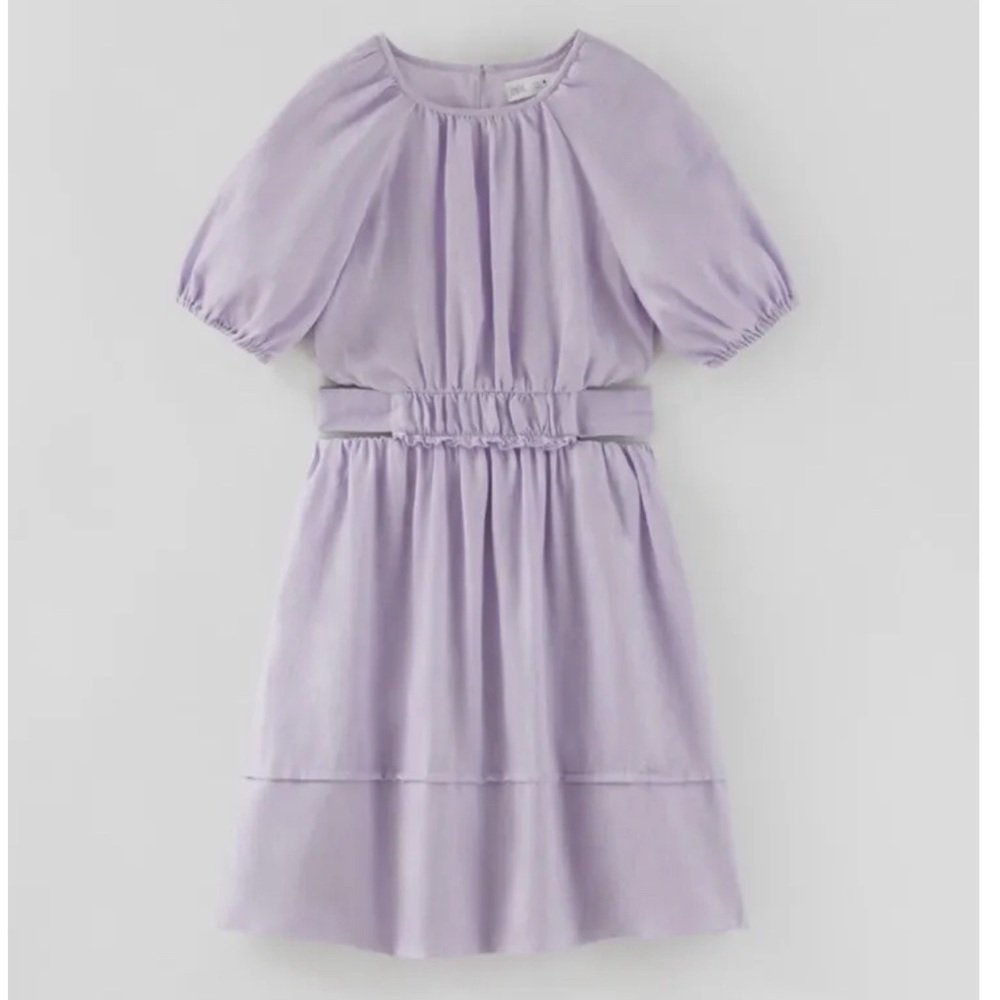 Zara girls purple cutout Easter/Spring dress size 10